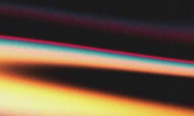 Electric yellow and cyan abstract background featuring cinematic grainy texture and noise