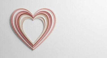 Pink Heart Frames on White