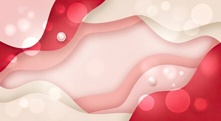 Abstract Red White Background