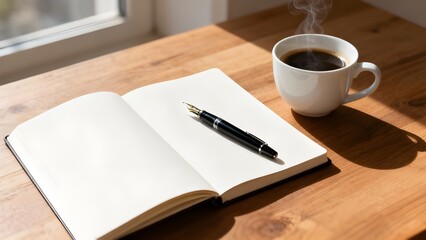 cup of coffee and note