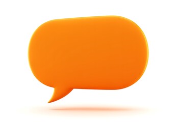 Bright Orange Speech Bubble Illustration