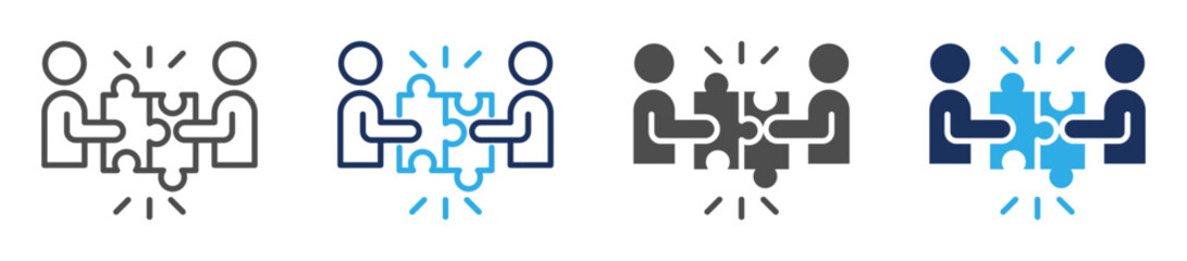 Fototapeta premium collaboration icon sheet with multi concept