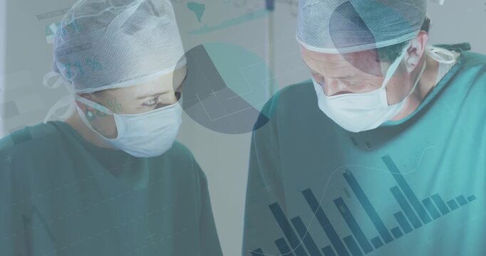 Statistical data processing over male and female surgeons performing operation in operation theatre