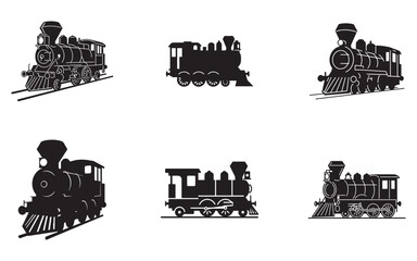 Collection of Vintage Train Silhouettes