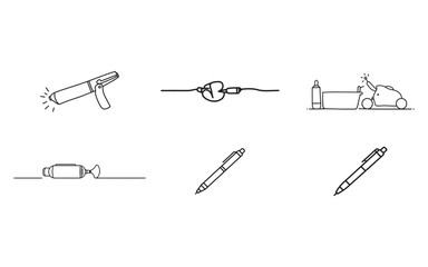 Medical Tools and Equipment Illustration Set