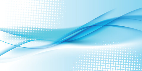 Abstract blue digital dynamic wave background. Futuristic hi-technology concept. Suit for poster, banner, brochure, corporate, website © MDOMR