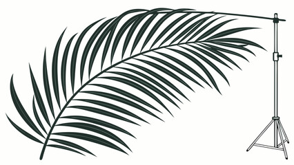 Palm Leaf on Stand Tropical Decor Element.