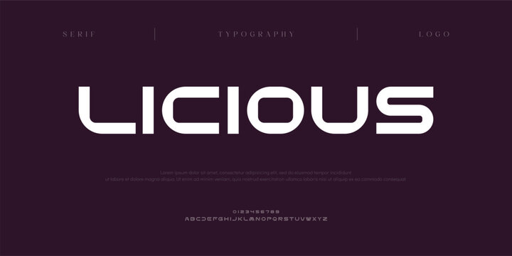 Licious, Creative digital minimal modern alphabet fonts. Typography minimalist urban digital fashion future creative logo font. vector illustration
