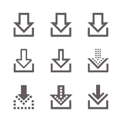 Functional Download Button Icon Design for Mobile Applications and Web Dashboard Interfaces