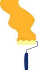Paint Roller Yellow Stroke