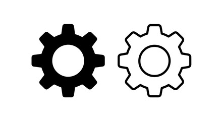 Fototapeta premium Settings Gear Cogwheel Icon for Mechanism, Development, and Process Configuration - Vector Illustration