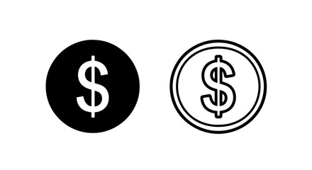 Obraz premium Dollar Sign Currency Icon Representing Finance, Wealth, Economy, and Investment - Vector Illustration