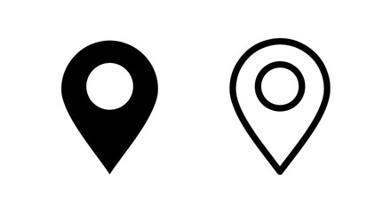 Map Location Pin Icon for Navigation, Destination, GPS, and Geographic Tracking - Vector Illustration