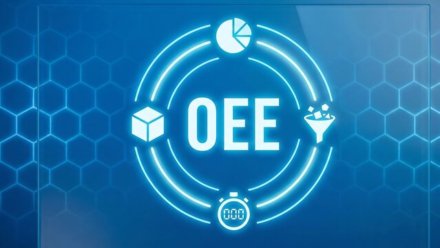 OEE acronym, overall equipment effectiveness concept, identifies the percentage of manufacturing time that is truly productive. ai