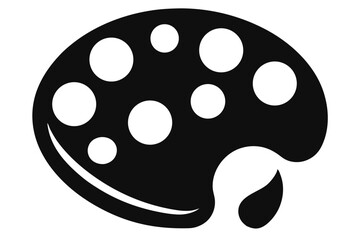 Fototapeta premium painter palette line art silhouette vector illustration