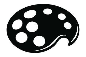 Fototapeta premium painter palette line art silhouette vector illustration