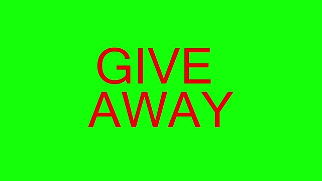Giveaway Text Animation on Green Screen for Social Media Promotion