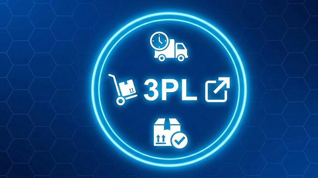 3PL 3rd party logistics concept, externalize logistics and supply chain ai