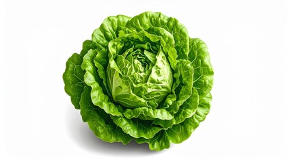 Obraz premium Grüner Salatkopf isoliert