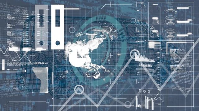 Animation of data processing over clock