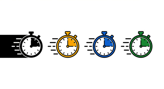 Time fast icon for app and web design. Simple element illustration  Vector 