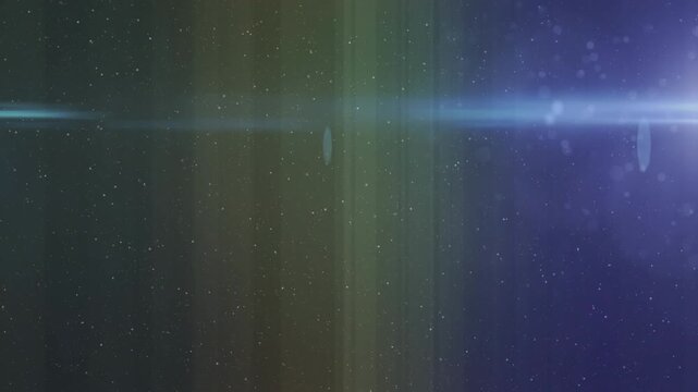 Animation of lens flares over dots against black background