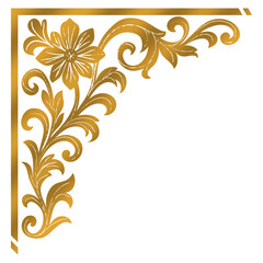 Luxury Golden Floral Corner Decoration