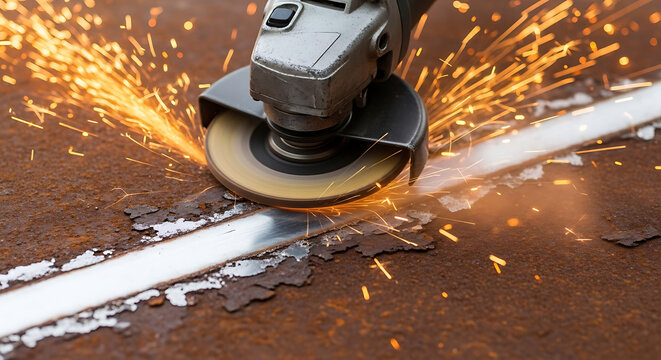 cutting metal with grinder