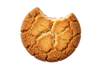 Naklejka premium Bite taken out of a cookie bitten crack surface sweet isolated on a transparent background
