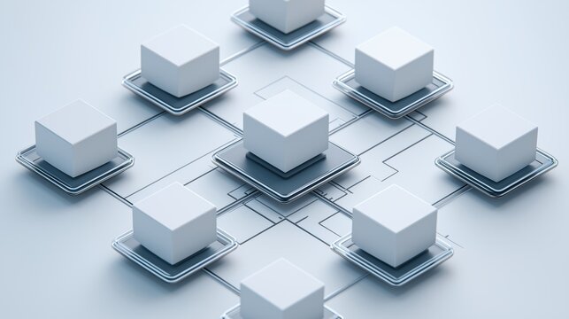 Abstract design showing structural logic in AI governance model for better decision making
