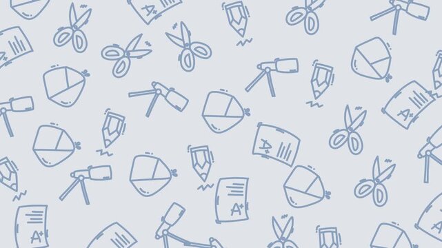 Hand Drawn Easter Egg Pattern Background.