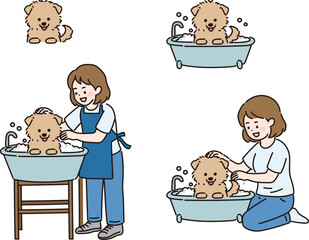 애견 반려견 강아지 일러스트  © 지효 김