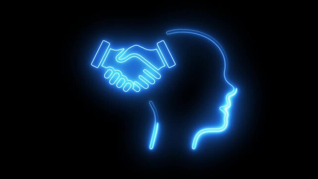 Empathy concept. The power of emotional intelligence, soft skill development. Motion graphics of empathy in the workplace idea. 4k video animation. sympathy is a great virtue. 