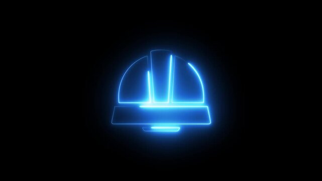 Safety first symbols, work safety concept on the transparent background. caution work hazards, danger surveillance, zero accident. Motion graphics of self protection idea. 4k video animation.