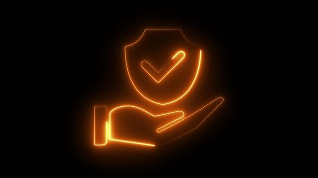 Safety first symbols, work safety concept on the transparent background. caution work hazards, danger surveillance, zero accident. Motion graphics of self protection idea. 4k video animation.