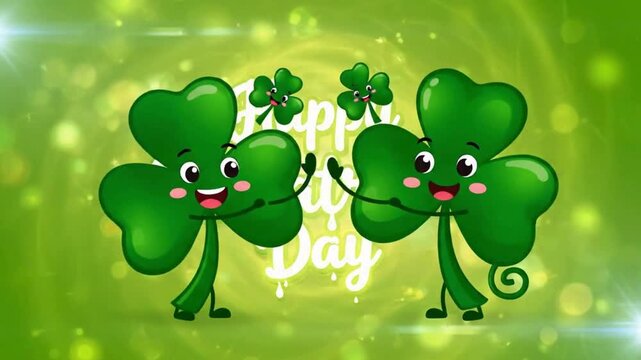 St. Patrick's Day Celebration with Lucky Shamrocks and Golden Coins