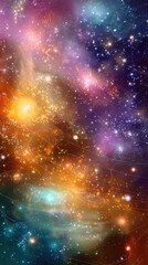 Obraz premium Abstract Cosmic Galaxy Scene with Sparkling Starfield