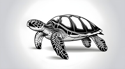 Obraz premium turtle illustration on a white background