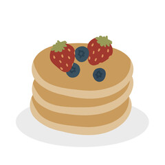 pancakes with berries