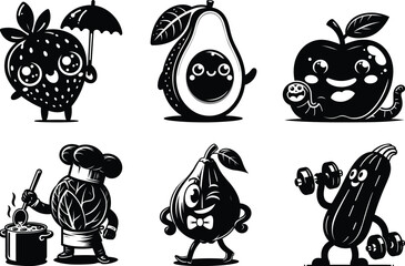 Functional veggie life silhouette bundle set for labeling garden seeds and organizing kitchen spice jars