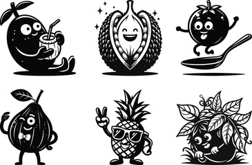 Rustic veggie life silhouette bundle set for country kitchen vibes and wooden sign