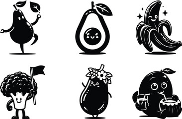 Veggie life silhouette collection for herb and garden enthusiasts creating plant markers and outdoor gardening