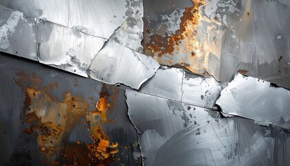 Abstract metal texture with rust and peeling paint.