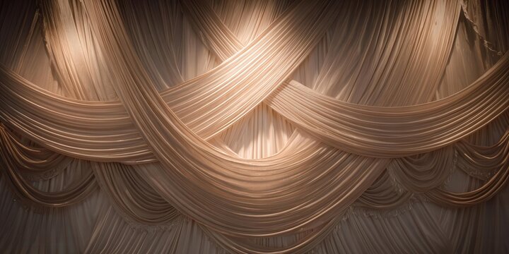 Elegant Silk Drapery Backdrop with Soft Lighting and Details