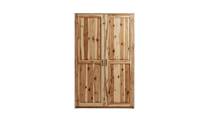 Rustic Wooden Wardrobe with Natural Grain Texture