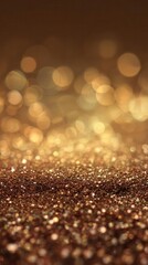 Golden Glitter Bokeh Background for Festive Designs