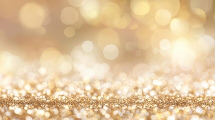 Golden Glitter Bokeh Background for Festive Celebrations