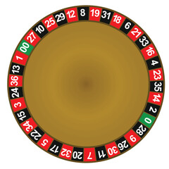 Roulette wheel isolated. vector illustration