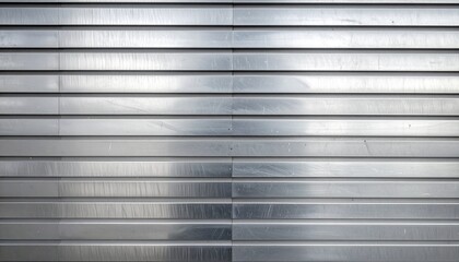 Shiny Metal Roller Shutter Door Texture.