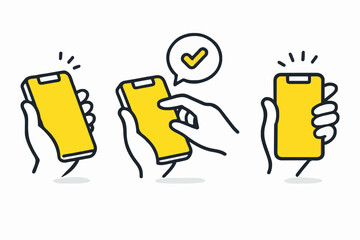 Fototapeta premium Simple Phone Hand Actions